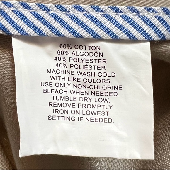 IZOD Khaki Flat Front Straigth Fit 38x30 - Picture 7 of 8